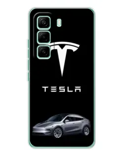 Чехол для Infinix Hot 60 Pro с картинкой «Tesla Model Y»