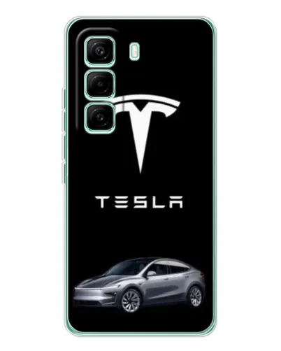 Чехол для Infinix Hot 60 Pro с картинкой «Tesla Model Y»