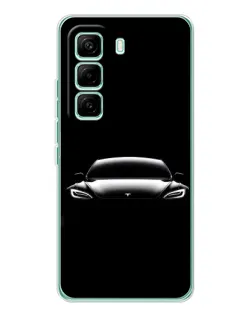Чехол для Infinix Hot 60 Pro с картинкой «Фары Tesla Night»