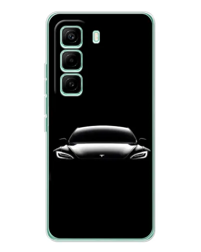 Чехол для Infinix Hot 60 Pro с картинкой «Фары Tesla Night»