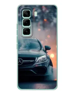 Чехол для Infinix Hot 60 Pro с картинкой «Mercedes — ночной город»