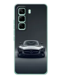 Чехол для Infinix Hot 60 Pro с картинкой «Mercedes на черном»