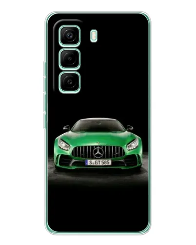 Чехол для Infinix Hot 60 Pro с картинкой «Mercedes — неоновый лого»