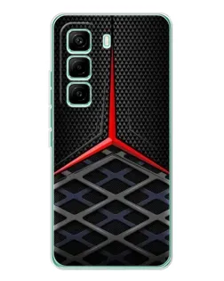 Чехол для Infinix Hot 60 Pro с картинкой «Mercedes Carbon Grid»