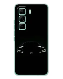 Чехол для Infinix Hot 60 Pro с картинкой «Mercedes — силуэт авто» Чехол для Infinix Hot 60 Pro с картинкой «Mercedes — силуэт авто»