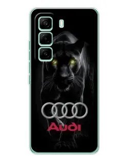 Чехол для Infinix Hot 60 Pro с картинкой «Пантера и Audi»