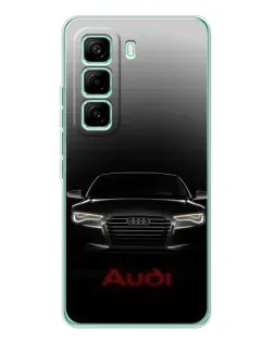 Чехол для Infinix Hot 60 Pro с картинкой «Audi — градиентный контур»
