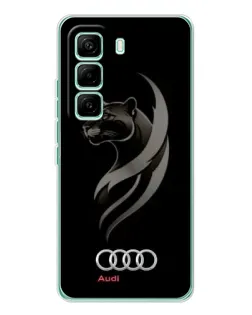 Чехол для Infinix Hot 60 Pro с картинкой «Графика — пантера и Audi»