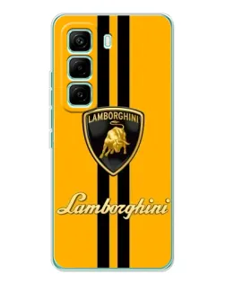 Чехол для Infinix Hot 60 Pro с картинкой «Lamborghini Stripe желтый»