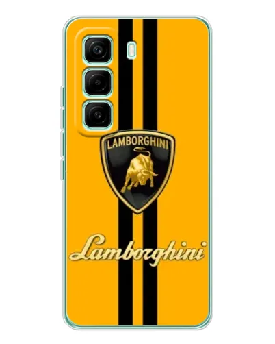 Чехол для Infinix Hot 60 Pro с картинкой «Lamborghini Stripe желтый»