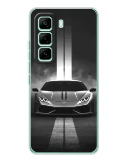 Чехол для Infinix Hot 60 Pro с картинкой «Lamborghini симметрия дорог»