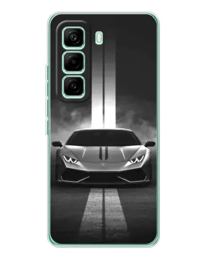 Чехол для Infinix Hot 60 Pro с картинкой «Lamborghini симметрия дорог»