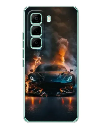 Чехол для Infinix Hot 60 Pro с картинкой «Lamborghini дымная эстетика»