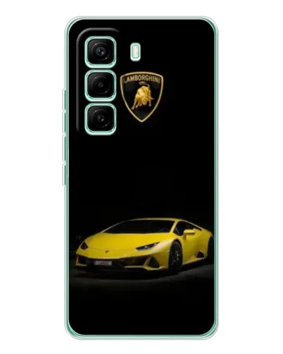 Чехол для Infinix Hot 60 Pro с картинкой «Lamborghini желтый акцент»