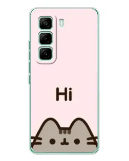 Чехол для Infinix Hot 60 Pro с картинкой «Пушин говорит Hi»