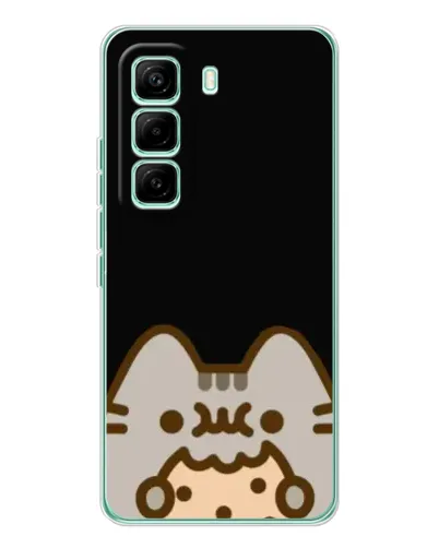 Чехол для Infinix Hot 60 Pro с картинкой «Пушин на черном»