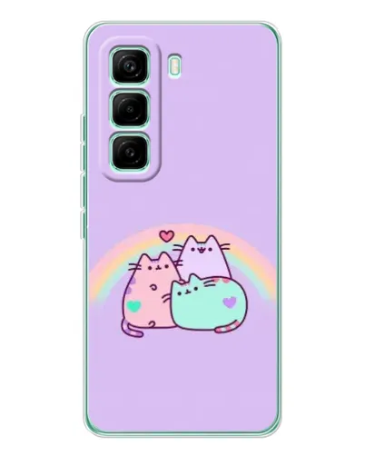Чехол для Infinix Hot 60 Pro с картинкой «Радужные Пушины»
