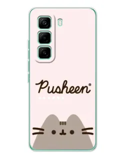 Чехол для Infinix Hot 60 Pro с картинкой «Pusheen логотип»
