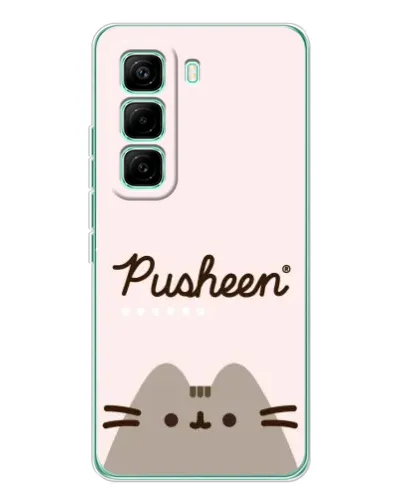 Чехол для Infinix Hot 60 Pro с картинкой «Pusheen логотип»