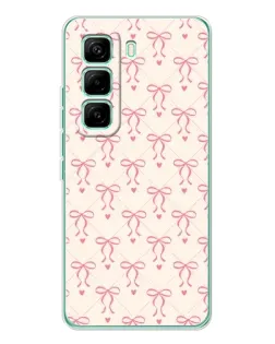 Чехол для Infinix Hot 60 Pro с картинкой «Розовые бантики Coquette»