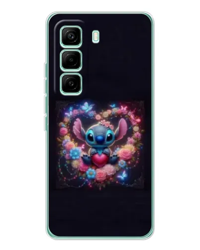 Чехол для Infinix Hot 60 Pro с картинкой «Stitch в цветах» Чехол для Infinix Hot 60 Pro с картинкой «Stitch в цветах»