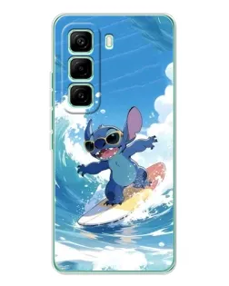 Чехол для Infinix Hot 60 Pro с картинкой «Стич на волне»