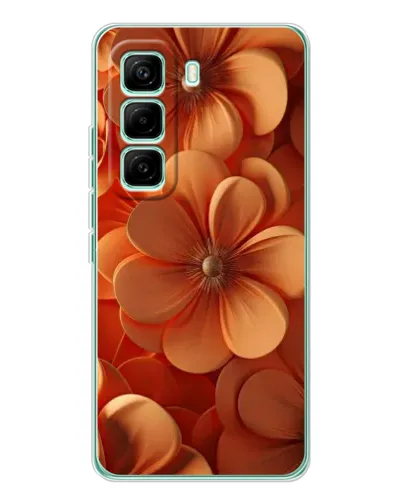 Чехол для Infinix Hot 60 Pro с картинкой «Оранжевый макро цветок»