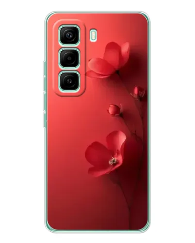 Чехол для Infinix Hot 60 Pro с картинкой «Маковые соцветия»