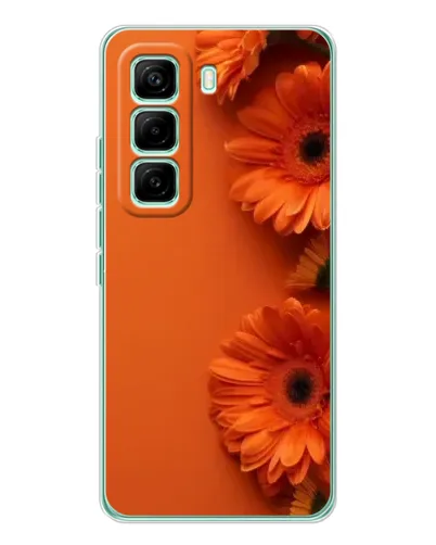 Чехол для Infinix Hot 60 Pro с картинкой «Оранжевые герберы»