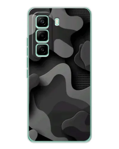 Чехол для Infinix Hot 60 Pro с картинкой «Темный абстрактный камуфляж»