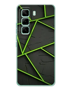Чехол для Infinix Hot 60 Pro с картинкой «Зеленые геометрические линии» Чехол для Infinix Hot 60 Pro с картинкой «Зеленые геометрические линии»