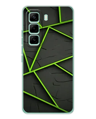 Чехол для Infinix Hot 60 Pro с картинкой «Зеленые геометрические линии»
