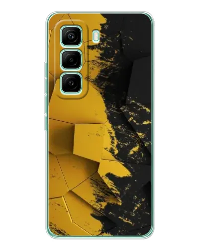Чехол для Infinix Hot 60 Pro с картинкой «Золотые осколки геометрии»