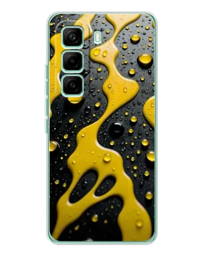 Чехол для Infinix Hot 60 Pro с картинкой «Жидкое желтое золото»