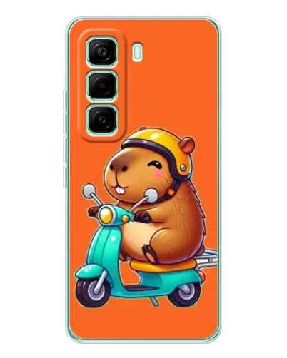 Чехол для Infinix Hot 60 Pro с картинкой «Капибара на скутере» Чехол для Infinix Hot 60 Pro с картинкой «Капибара на скутере»
