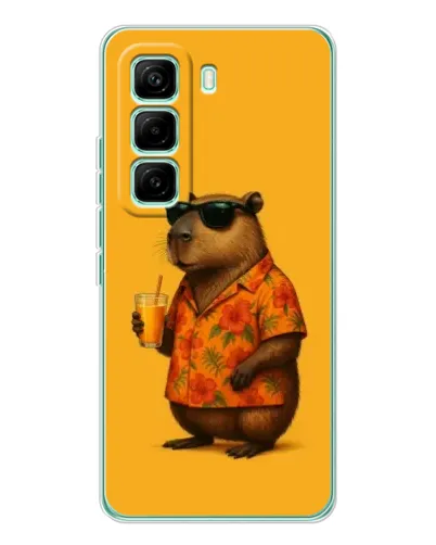 Чехол для Infinix Hot 60 Pro с картинкой «Капибара на отдыхе» Чехол для Infinix Hot 60 Pro с картинкой «Капибара на отдыхе»