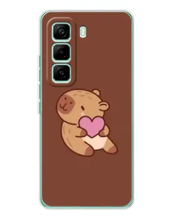 Чохол для Infinix Hot 60 Pro з картинкою «Капібара з серцем» Чохол для Infinix Hot 60 Pro з картинкою «Капібара з серцем»