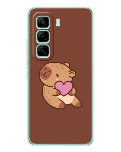 Чехол для Infinix Hot 60 Pro с картинкой «Капибара с сердцем» Чехол для Infinix Hot 60 Pro с картинкой «Капибара с сердцем»