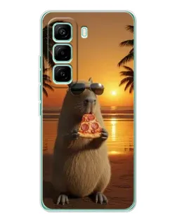 Чохол для Infinix Hot 60 Pro з картинкою «Капібара з піцою» Чохол для Infinix Hot 60 Pro з картинкою «Капібара з піцою»
