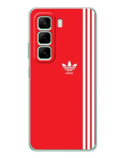 Чехол для Infinix Hot 60 с картинкой «Красный минимализм Adidas»