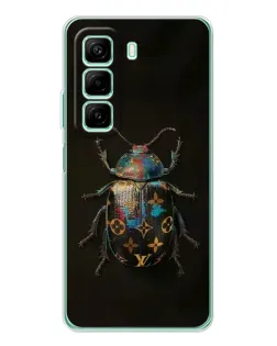 Чехол для Infinix Hot 60 с картинкой «LV — мраморный принт»