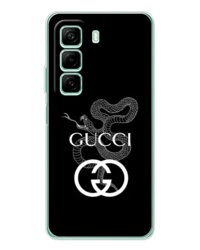 Чехол для Infinix Hot 60 с картинкой «Gucci — серебряная змея»