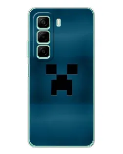 Чехол для Infinix Hot 60 с картинкой «Крипер текстура»