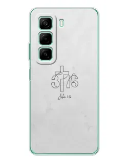 Чехол для Infinix Hot 60 с картинкой «Иоанна 3:16 Крест»