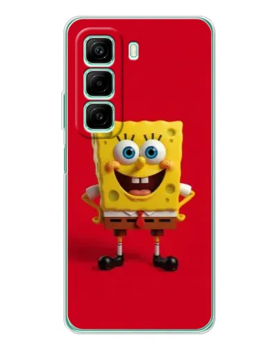 Чехол для Infinix Hot 60 с картинкой «Спанч Боб на красном» Чехол для Infinix Hot 60 с картинкой «Спанч Боб на красном»
