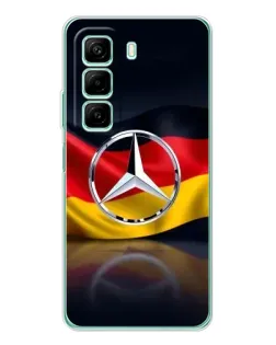 Чехол для Infinix Hot 60 с картинкой «Mercedes — флаг Германии»