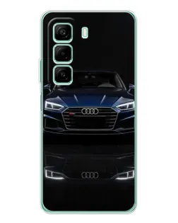 Чехол для Infinix Hot 60 с картинкой «Audi — ночное отражение»