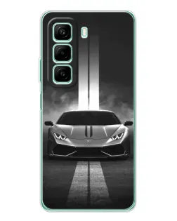 Чехол для Infinix Hot 60 с картинкой «Lamborghini симметрия дорог»