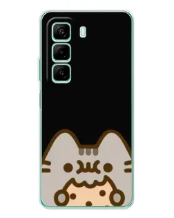Чехол для Infinix Hot 60 с картинкой «Пушин на черном»