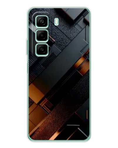 Чехол для Infinix Hot 60 с картинкой «Черные геометрические блоки» Чехол для Infinix Hot 60 с картинкой «Черные геометрические блоки»